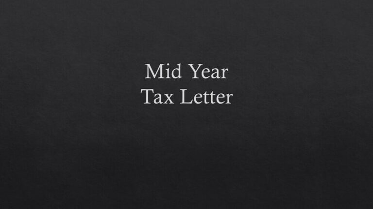 MID YEAR TAX LETTER